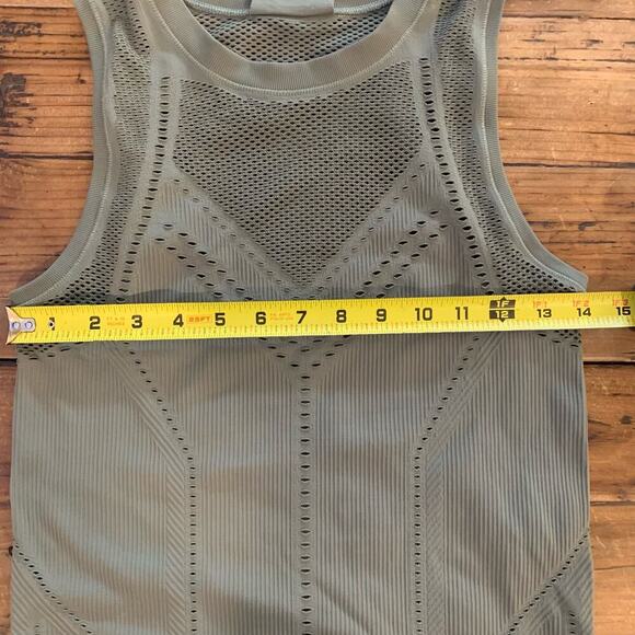Olive Green Sleeveless Women's Top - Picture 3 of 5